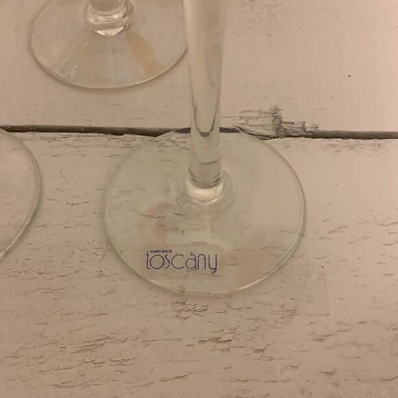 Vintage Toscany Iridescent Wine Flutes (4) - Picture 6 of 6